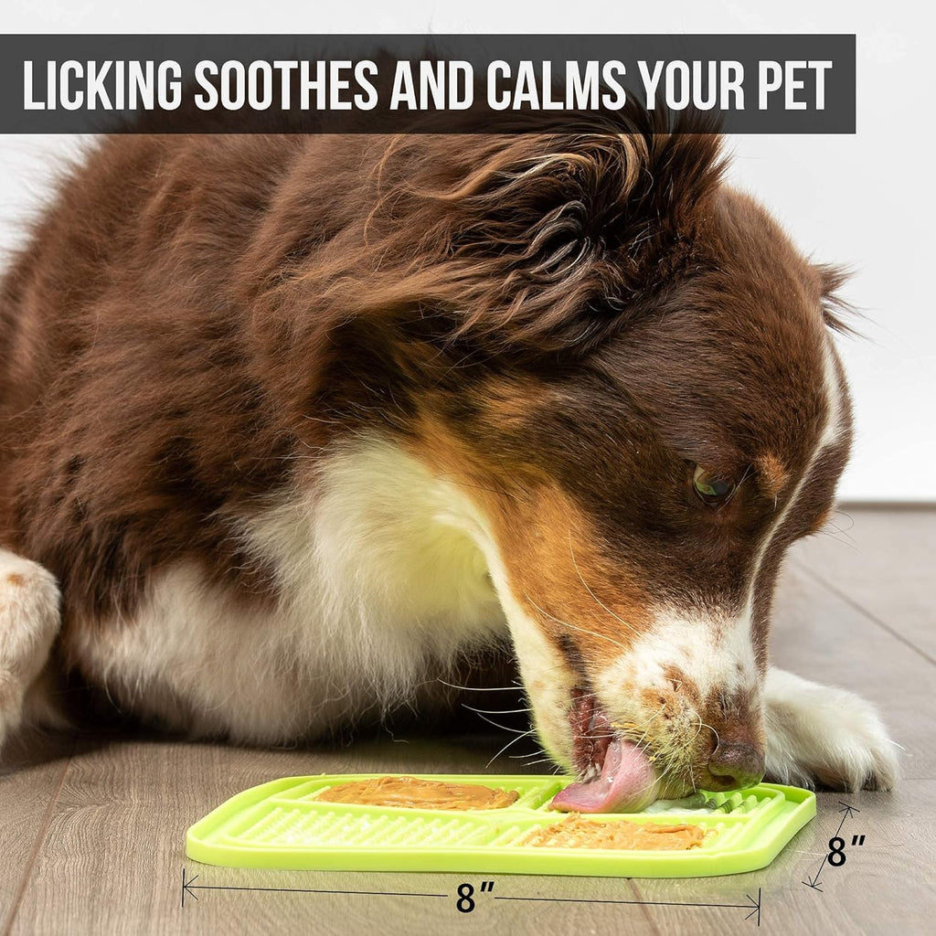 IQ Treat Lick Mat for Dogs, Dog Slow Feeder & Cat Lick Mats | Great Alternative to Slow Feeder Bowls & Cat Feeders | Perfect Dog Licking Mat, Cats Puzzle & Enrichment Toys